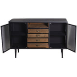 Sideboard Alexandra House Living Brown Black Metal 124 x 70 x 40 cm-4