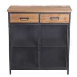 Sideboard Alexandra House Living Brown Black Metal 80 x 85 x 40 cm-4