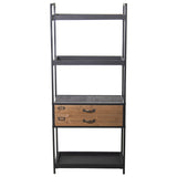 Shelves Alexandra House Living Brown Black Metal 60 x 140 x 30 cm-4