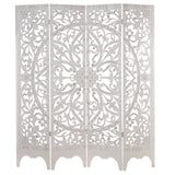 Folding screen Alexandra House Living White Wood 160 x 2,4 x 180 cm-0