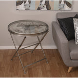 Side table Alexandra House Living Grey Transparent 64 x 66 x 64 cm-3