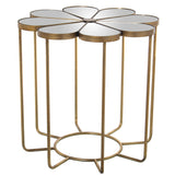 Side table Alexandra House Living Transparent Golden 63 x 61 x 63 cm-0