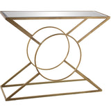 Console Alexandra House Living Transparent Golden Metal 100 x 79 x 32 cm-0