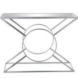 Console Alexandra House Living Transparent Silver Metal 100 x 79 x 32 cm-4