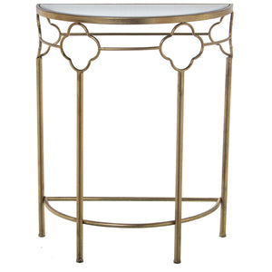 Console Alexandra House Living Transparent Golden Metal 60 x 75 x 31 cm-0