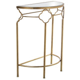 Console Alexandra House Living Transparent Golden Metal 60 x 75 x 31 cm-3