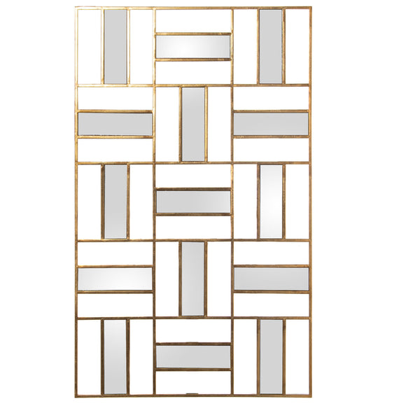 Wall mirror Alexandra House Living Golden Metal 7 x 117 x 73 cm-0