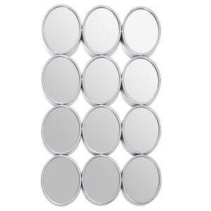 Wall mirror Alexandra House Living Silver Metal 12 x 16 cm 9 x 68 x 40 cm Circular Oval-0