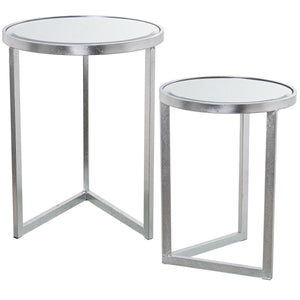 Set of 2 tables Alexandra House Living Silver-0