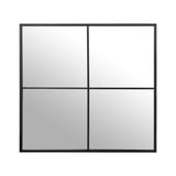 Wall mirror Alexandra House Living Black Metal Window 5 x 73 x 73 cm-0