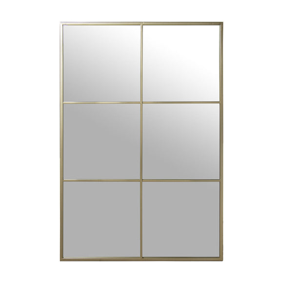 Wall mirror Alexandra House Living Golden Metal Window 6 x 113 x 77 cm-0