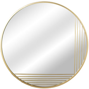 Wall mirror Alexandra House Living Golden Metal 7 x 95 x 95 cm Circular-0