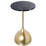 Side table Alexandra House Living Black Golden Wood 35 x 60 x 35 cm-0