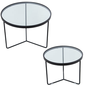 Set of 2 tables Alexandra House Living Black-0