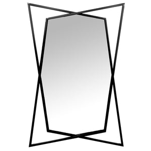 Wall mirror Alexandra House Living Black Geometric-0