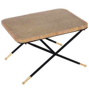 Centre Table Alexandra House Living Brown Black Rattan Natural Fibre 70 x 45 x 50 cm-0