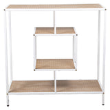 Console Alexandra House Living White Brown Metal 80 x 80 x 35 cm-4