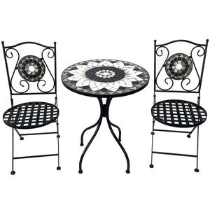 Table set with 2 chairs Alexandra House Living Multicolour 60 x 71 x 60 cm Mosaic-0