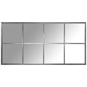 Wall mirror Alexandra House Living Silver Metal Window 8 x 151 x 79 cm-0