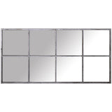 Wall mirror Alexandra House Living Black Silver Metal Window 8 x 151 x 79 cm-0