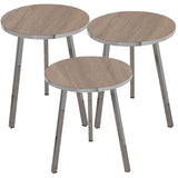 Set of 3 tables Alexandra House Living Brown Golden Wood-4