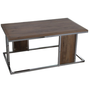 Centre Table Alexandra House Living Brown Silver Wood 99 x 45 x 59 cm-0