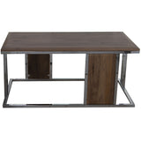 Centre Table Alexandra House Living Brown Silver Wood 99 x 45 x 59 cm-4