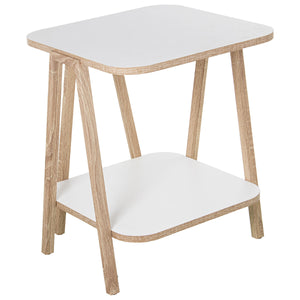 Side table Alexandra House Living White Brown 50 x 60 x 50 cm-0