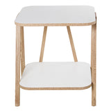 Side table Alexandra House Living White Brown 50 x 60 x 50 cm-2