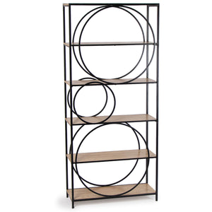 Shelves Alexandra House Living Brown Black Metal 80 x 180 x 33 cm-0