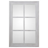 Wall mirror Alexandra House Living White Wood Worn Window 5 x 101 x 65 cm-0