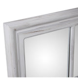 Wall mirror Alexandra House Living White Wood Worn Window 5 x 101 x 65 cm-2