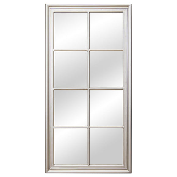 Wall mirror Alexandra House Living Silver Wood Window 5 x 78 x 150 cm-0