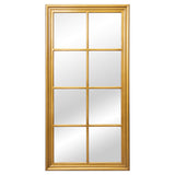Wall mirror Alexandra House Living Golden Wood Window 5 x 78 x 150 cm-0