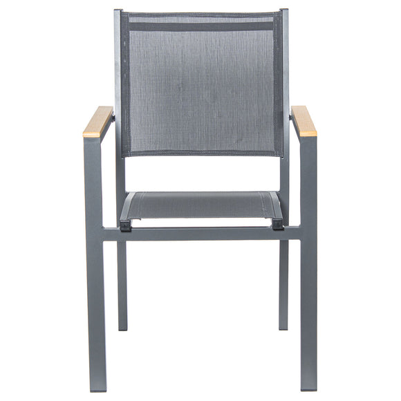 Garden chair Alexandra House Living Black 55 x 86 x 60 cm textilene-0