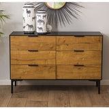 Chest of drawers Alexandra House Living Wood Metal 114 x 40 x 74 cm-5