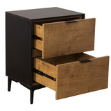 Nightstand Alexandra House Living Brown Black Metal 45 x 60 x 35 cm-4