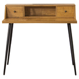 Desk with Drawers Alexandra House Living Natural Metal 100 x 57 x 93 cm-5