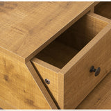 Desk with Drawers Alexandra House Living Natural Metal 100 x 57 x 93 cm-3