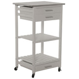 Kitchen Trolley Alexandra House Living White 50 x 86 x 40 cm-4