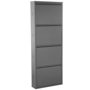 Shoe Rack Alexandra House Living Grey 50 x 136 x 15 cm 4 drawers-0