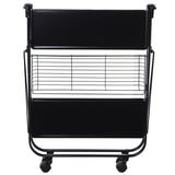 Serving trolley Alexandra House Living Black 68 x 70 x 40 cm Foldable-4