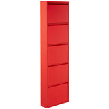 Shoe Rack Alexandra House Living Red 50 x 170 x 15 cm 5 drawers-0