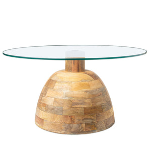 Centre Table Alexandra House Living Brown Transparent Crystal 78 x 41 x 78 cm-0