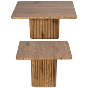 Set of 2 tables Alexandra House Living Brown Wood-0