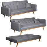 Sofabed Alexandra House Living Grey 216 x 81 x 87 cm-5