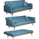 Sofabed Alexandra House Living Blue 216 x 81 x 87 cm-7