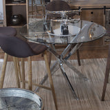 Dining Table Alexandra House Living Grey Crystal 100 x 71 x 100 cm-2