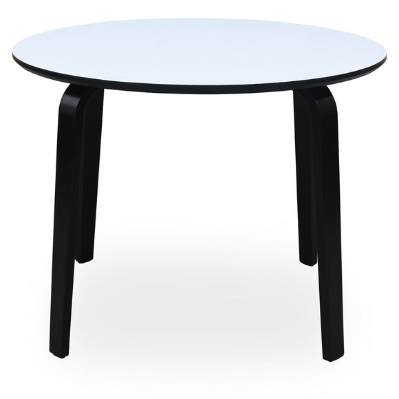 Dining Table Alexandra House Living White Black Wood 100 x 76 x 100 cm-0