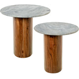 Set of 2 tables Alexandra House Living Brown Wood-0